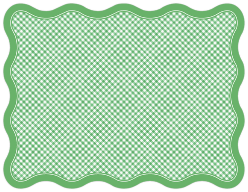 Lauren Dunn Green Mini Check Posh Die-Cut Placemat