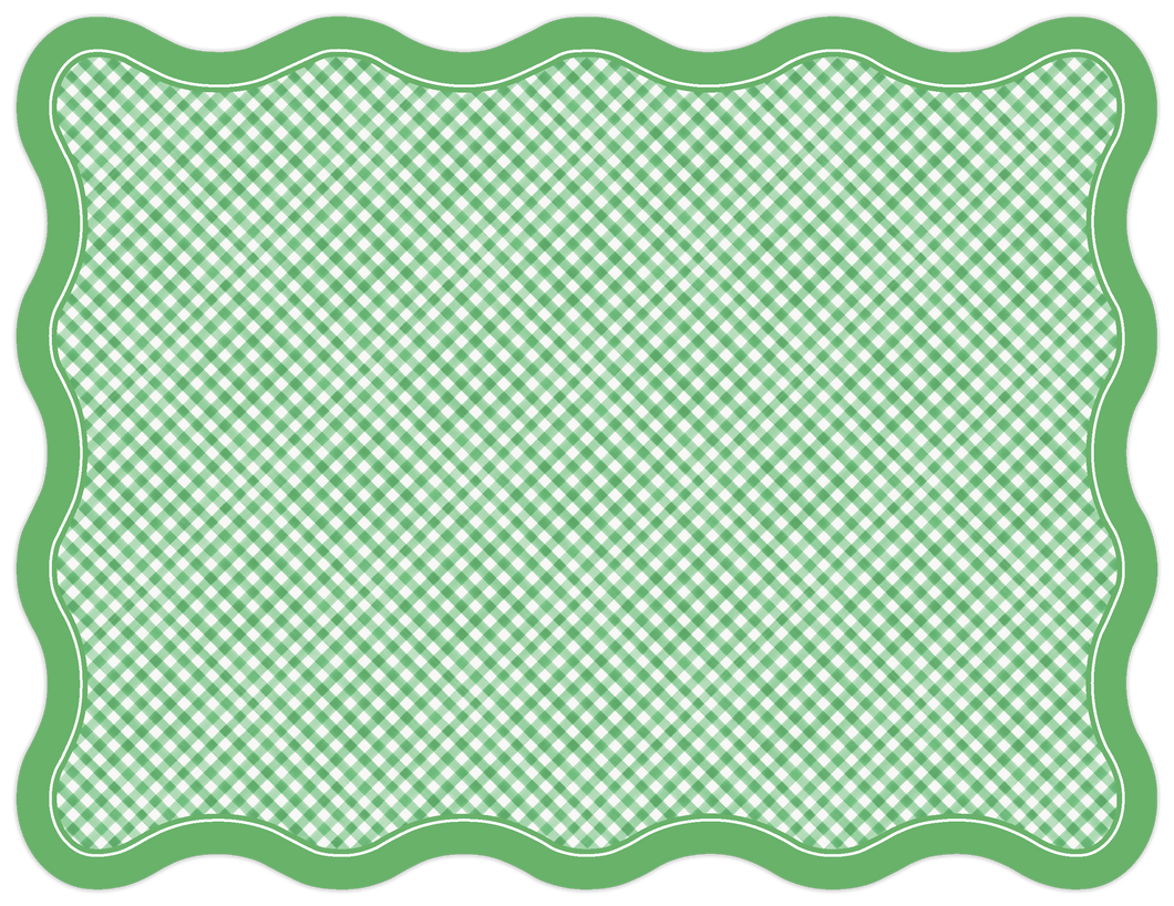 Lauren Dunn Green Mini Check Posh Die-Cut Placemat