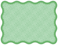 Lauren Dunn Green Mini Check Posh Die-Cut Placemat
