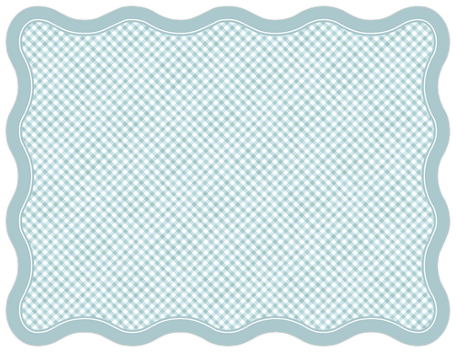 Lauren Dunn Blue Mini Check Posh Die-Cut Placemat