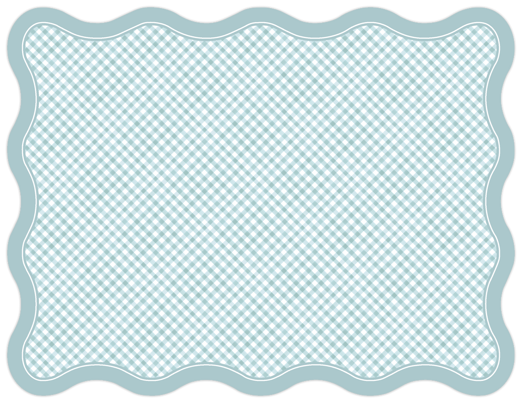 Lauren Dunn Blue Mini Check Posh Die-Cut Placemat