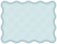 Lauren Dunn Blue Mini Check Posh Die-Cut Placemat