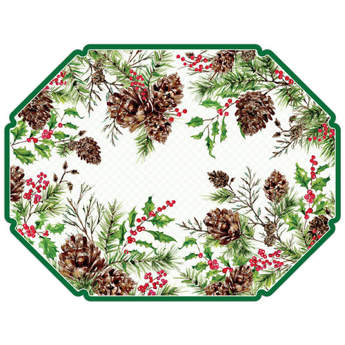 Traditional Pine Posh Die-Cut Placemats