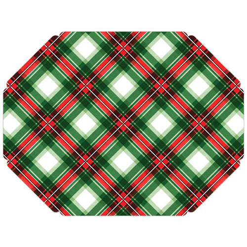 Traditional Pine Plaid Posh Die-Cut Placemats