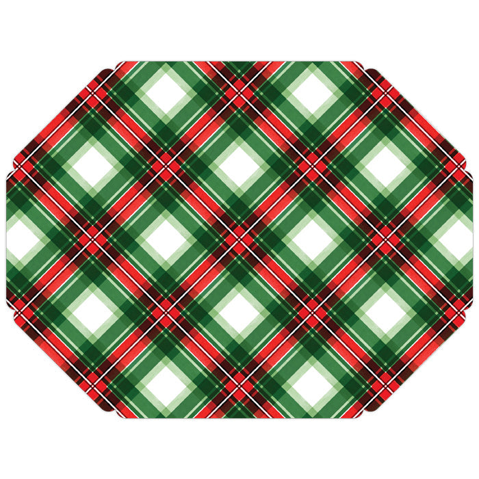 Traditional Pine Plaid Posh Die-Cut Placemats