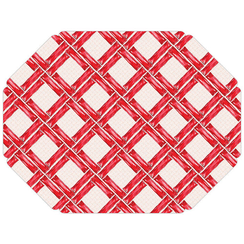 Red Cane Posh Die-Cut Placemats