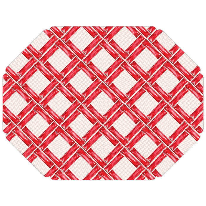 Red Cane Posh Die-Cut Placemats