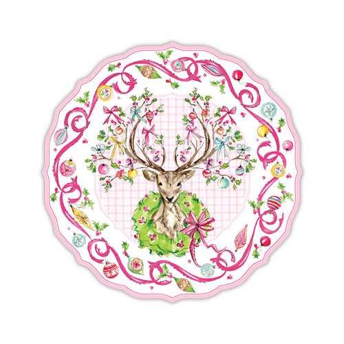 Vintage Pink Deer Posh Die-Cut Placemats