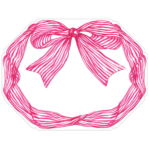 Hot Pink Bow Posh Die-Cut Placemats