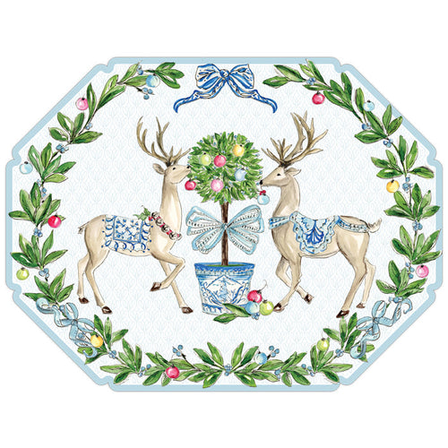 Winter Wonderland Deer Posh Die-Cut Placemats