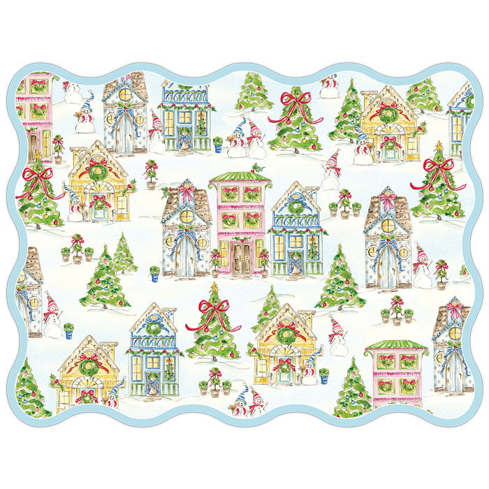 Winter Wonderland Village Posh Die-Cut Placemats