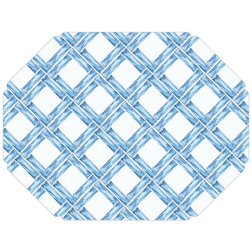 Turquoise Blue Cane Posh Die-Cut Placemats