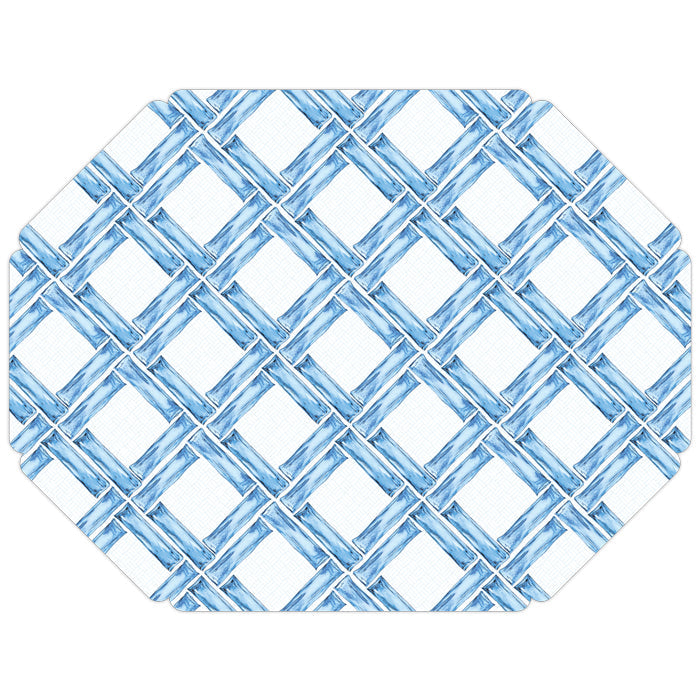 Turquoise Blue Cane Posh Die-Cut Placemats