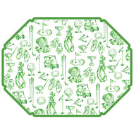 Hand Painted Golf Toile Posh Die-Cut Plcemats