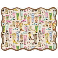 Fancy Western Boots Posh Die-Cut Placemat