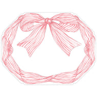 Blush Striped Bow Posh Die-Cut Placemats