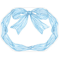 Light Blue Bow Posh Die-Cut Placemat