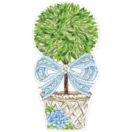 Garden Party Topiary With Blue Bow Posh Die-Cut Placemat