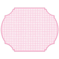 Gingham Light Pink Posh Die-Cut Placemat