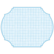 Gingham Light Blue Posh Die-Cut Placemat