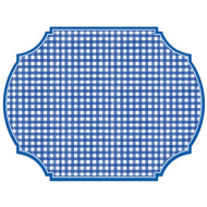 Gingham Royal Blue Posh Die-Cut Placemat