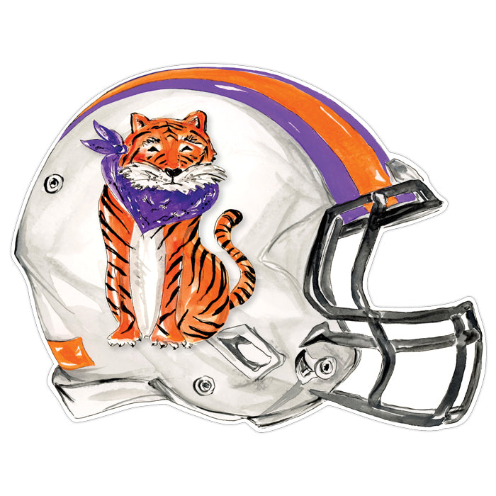Orange & Purple Tiger Helmet Posh Die-Cut Placemats