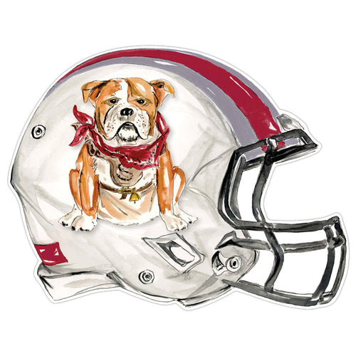 Maroon Bulldog Helmet Posh Die Cut Placemats