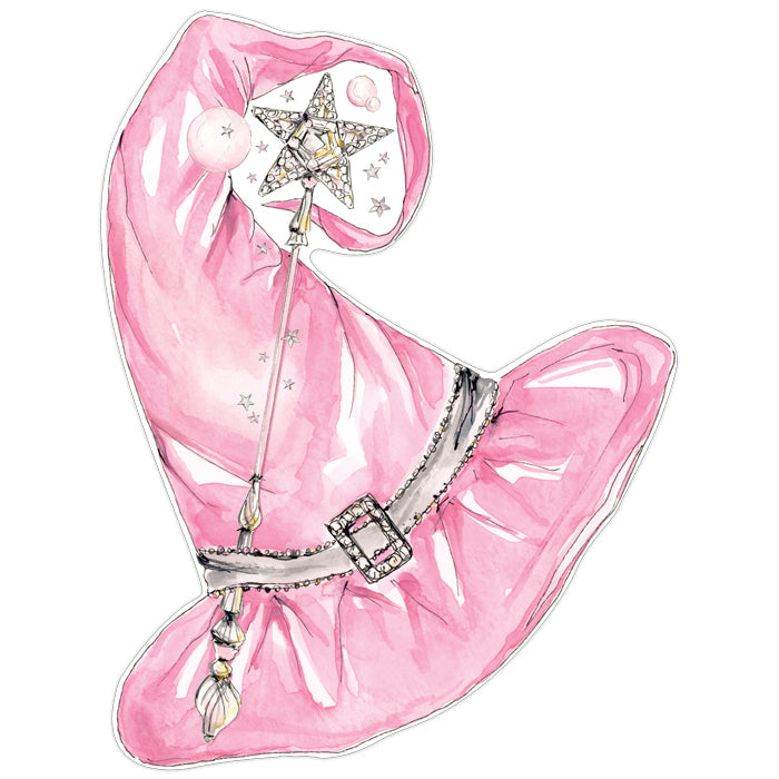 Pink Wicked Witch Hat Posh Die-Cut Placemats