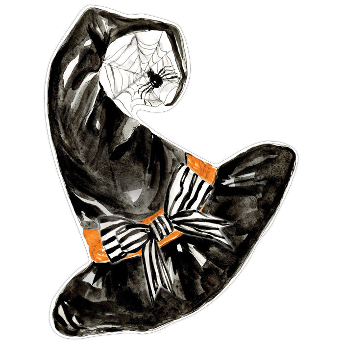 Black & Orange Witch Hat Posh Die-Cut Placemats