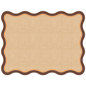 Brown & Orange Wavy Edge Posh Die-Cut Placemats
