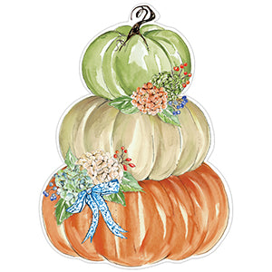 Autumn Feast Pumpkin Stack With Hydrangeas Posh Die-Cut Placemats