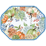 Autumn Feast Pumpkin and Hydrangea Posh Die-Cut Placemats