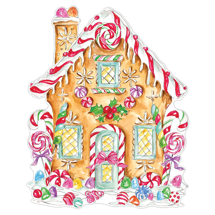Candy Gingerbread House Posh Die-Cut Placemat
