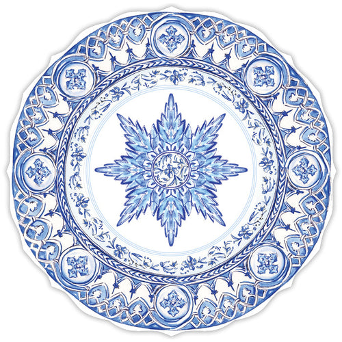 Blue Chinoiserie Plate Posh Die-Cut Placemats