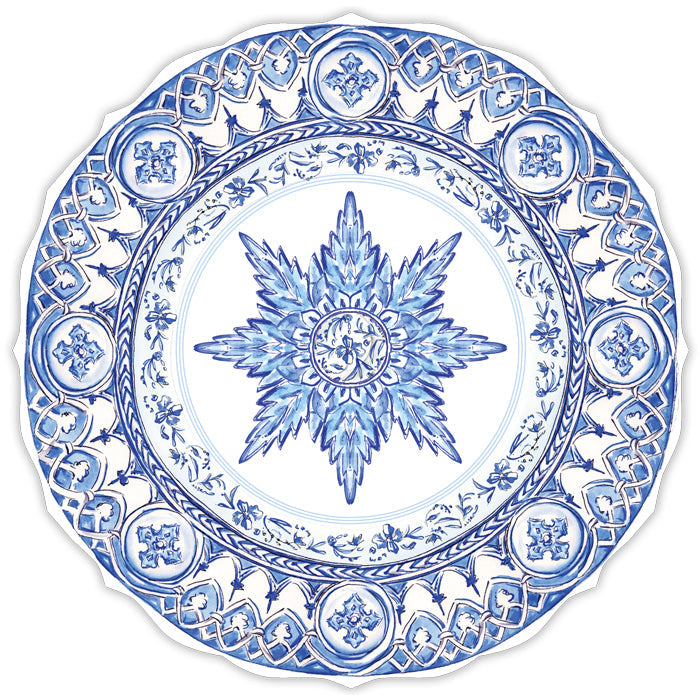 Blue Chinoiserie Plate Posh Die-Cut Placemats