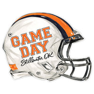 Handpainted Orange and Black Game Day Stillwater, OK Helmet Posh Die-Cut Placemat