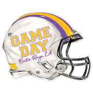 Handpainted Purple and Yellow Game Day Baton Rouge, Louisiana Helmet Posh Die-Cut Placemat