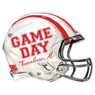 Handpainted Crimson and White Game Day Tuscaloosa, AL Helmet Posh Die-Cut Placemat