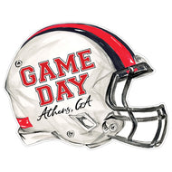 Handpainted Red and Black Game Day Athens, GA Helmet Posh Die-Cut Placemat