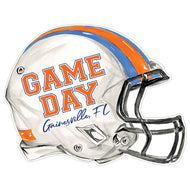 Handpainted Orange and Blue Game Day Gainesville, FL Helmet Posh Die-Cut Placemat
