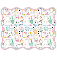 Tennis Whites Posh Die-Cut Placemats