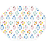 Tennis Racket Posh Die-Cut Placemats