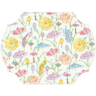 Mahjong Parasol & Peacock Posh Die-Cut Placemats