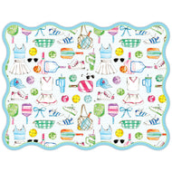 Pickleball Gear Posh Die-Cut Placemats
