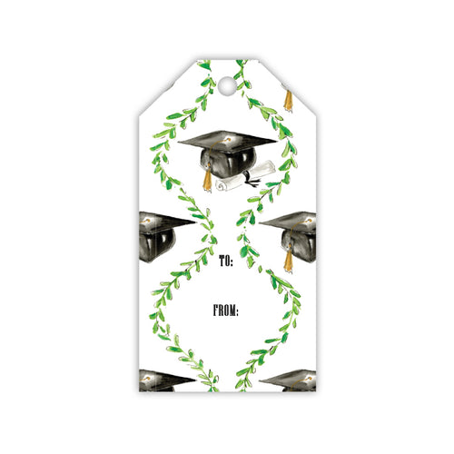 Graduation Caps with Green Vine Gift Tag – RosanneBECK Collections