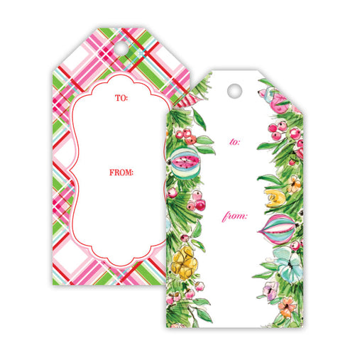 Vintage Pink Ornaments Gift Tags