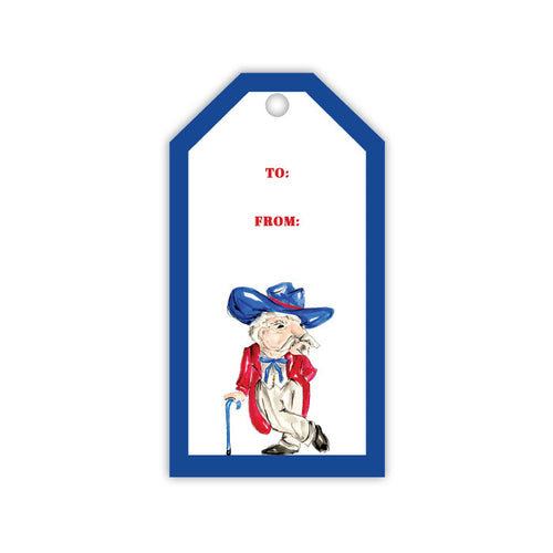 Red And Blue Rebel Gift Tag