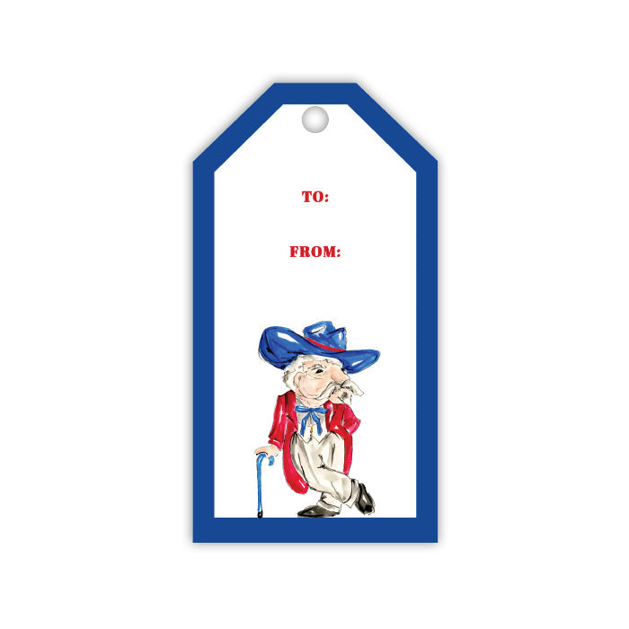 Red And Blue Rebel Gift Tag