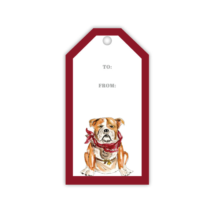 Maroon Bulldog Gift Tag