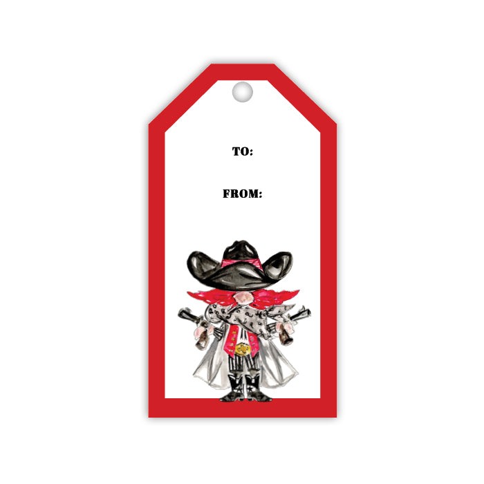 Red And Black Raider Gift Tag